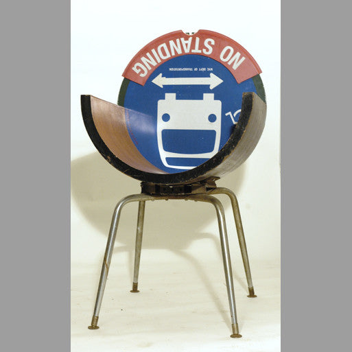 “No-Standing Bus Stop Wood-U” Chair