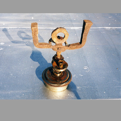 “Forged Figurative Gear” Candlestick