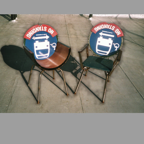 “No-Standing Bus Stop” Chair set