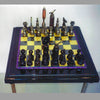 “White Copper and Black Sun Queen” Chess Set